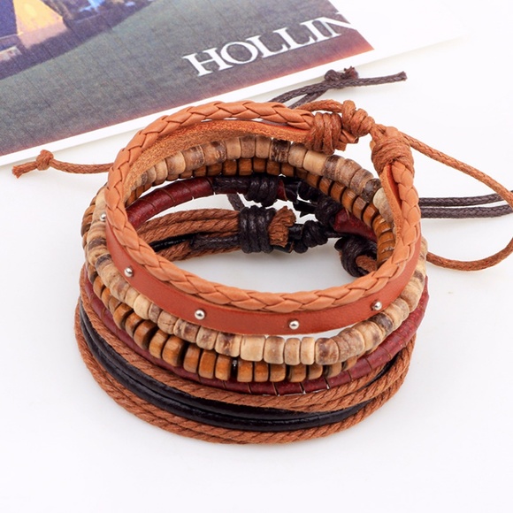 Fashion Assorted Leather Bracelets - Picture 3 of 5